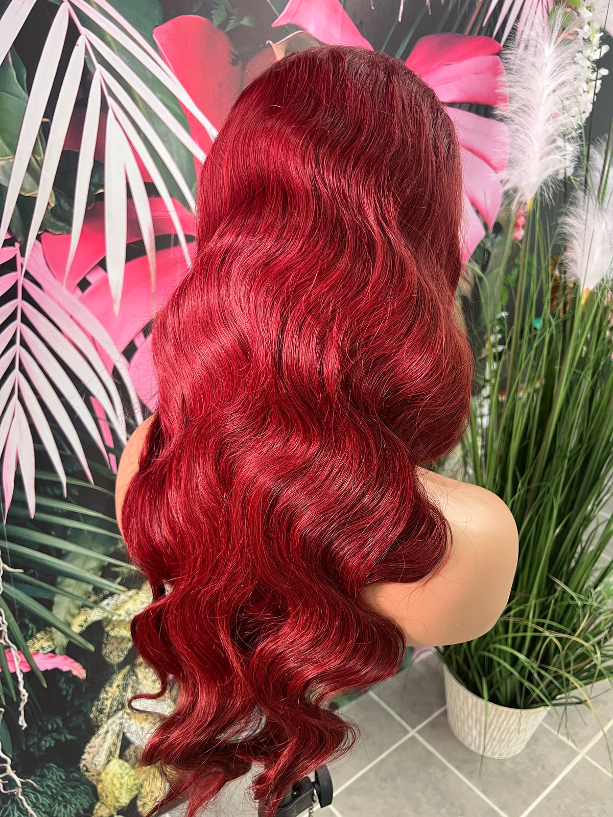 Burgundy Wig  ( Ready To Ship Or Pick Up )